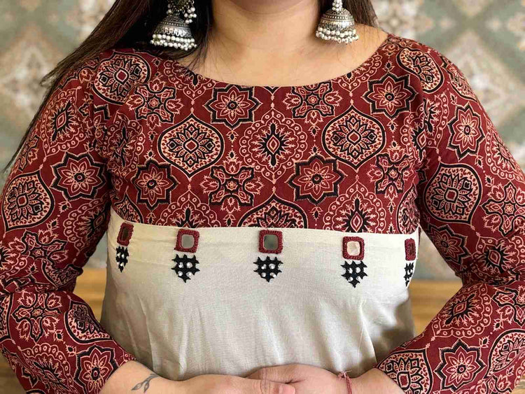 ajrakh-hand-embroidered-a-line-pant-set-beige-2