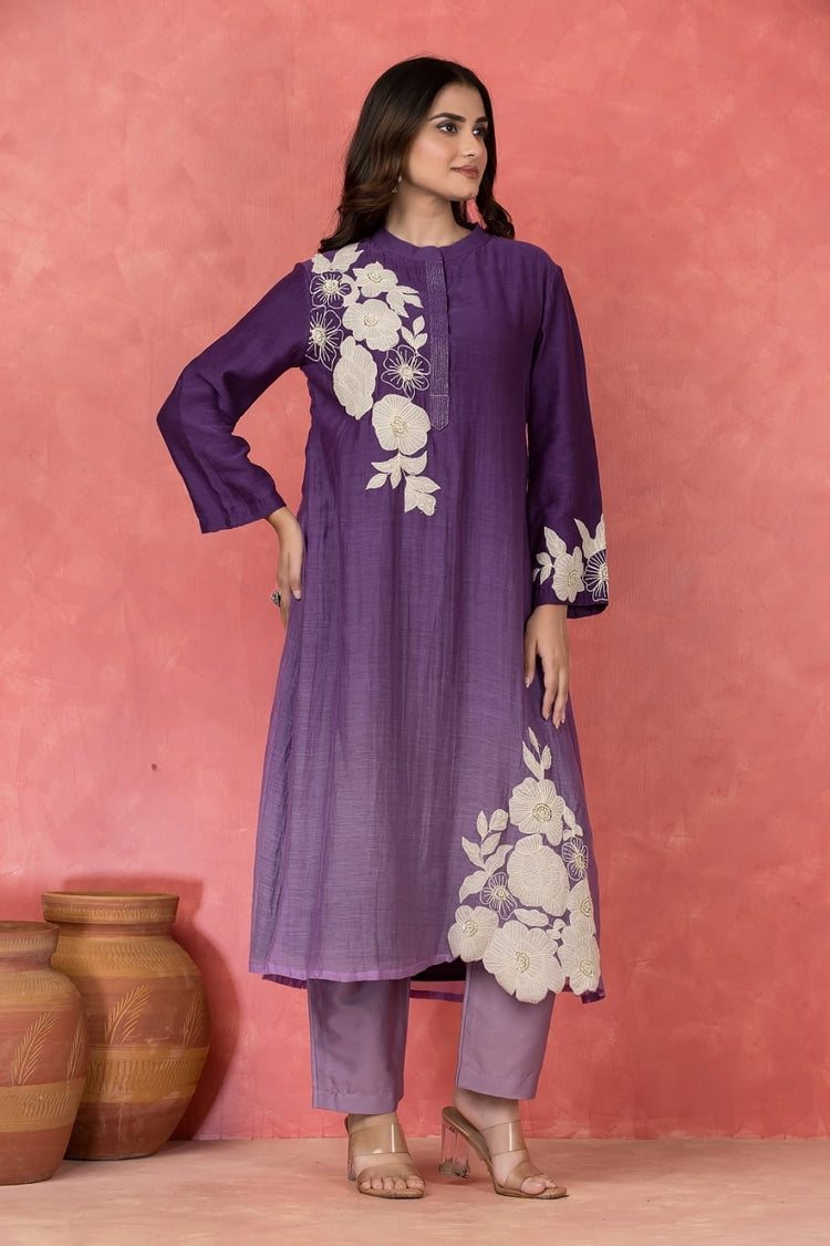 banaras-mul-chanderi-appliqué-work-embroidered-a-line-ombré-shade-pant-set-purple-1