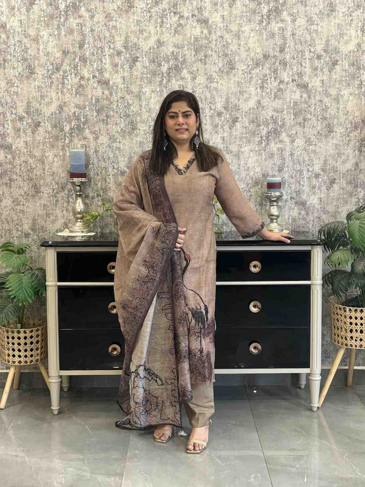 cotton-chanderi-digital-print-knot-work-suit-set-brown-2