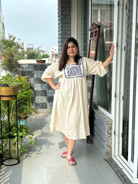 cotton-flex-oversized-embroidered-dress-beige-1