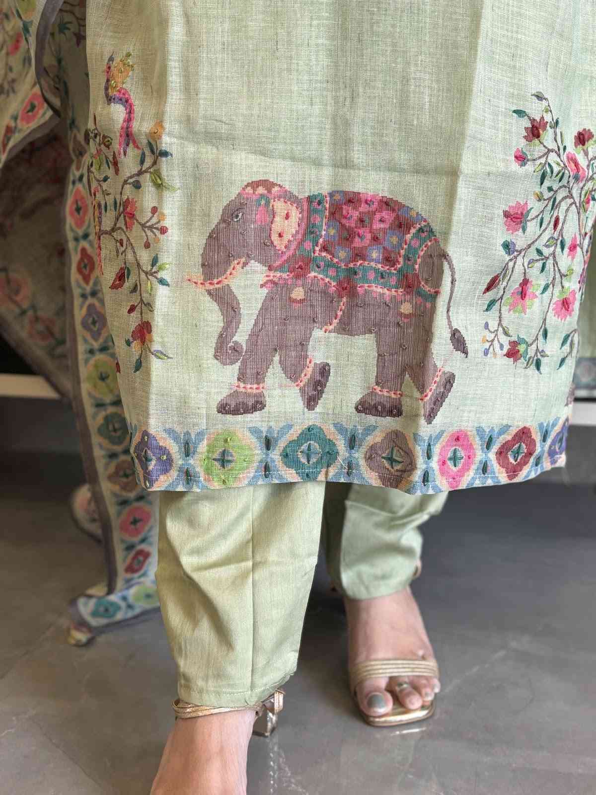 cotton-linen-katha-work-straight-suit-set-with-lining-green-4