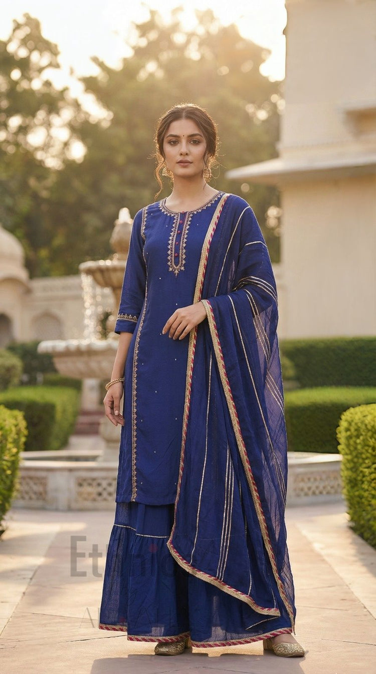 dola-silk-embroidered-sharara-set-with-crush-cotton-sharara-paired-with-gota-work-dupatta-purple-1