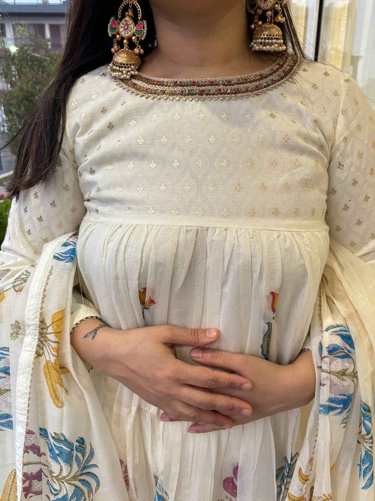 exclusive-mul-chanderi-block-print-tiered-anarkali-with-tassels-at-back-ivory-2