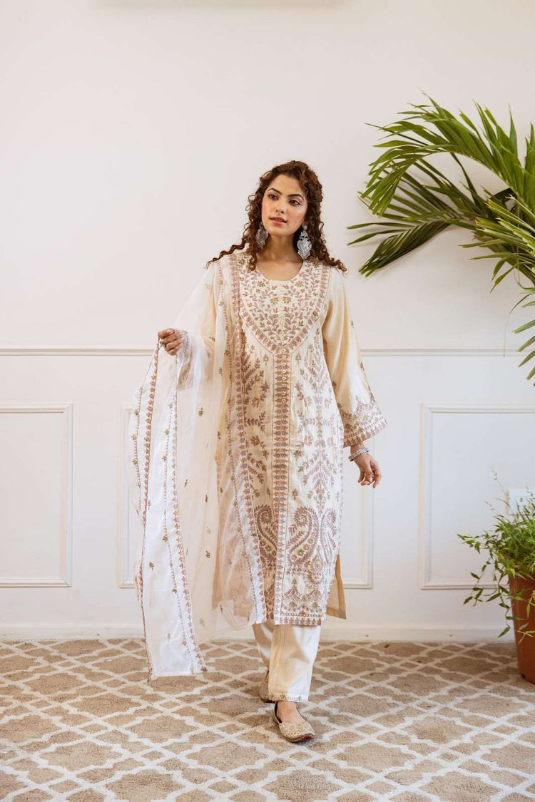 fully-embroidered-aari-work-modal-suit-set-paired-with-embroidered-organza-dupatta-cream-1