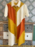 Close view of a Linen Colour Block Tunic