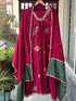 mul-chanderi-embroidered-a-line-suit-set-with-cotton-lurex-lining-chanderi-colour-block-dupatta-wine-1