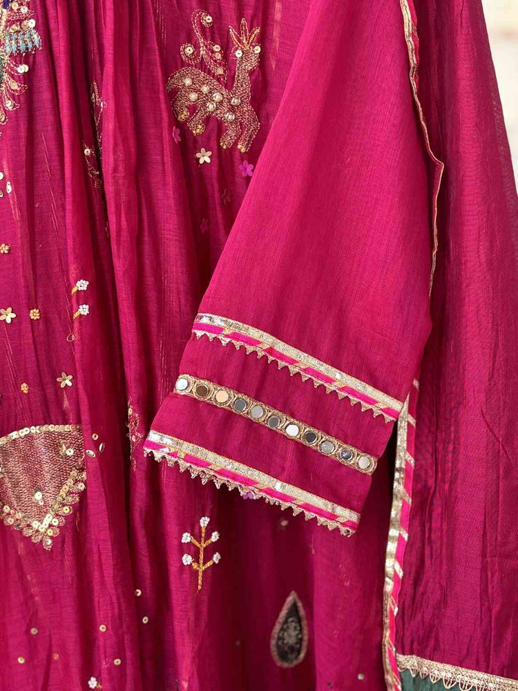 mul-chanderi-embroidered-a-line-suit-set-with-cotton-lurex-lining-chanderi-colour-block-dupatta-wine-3