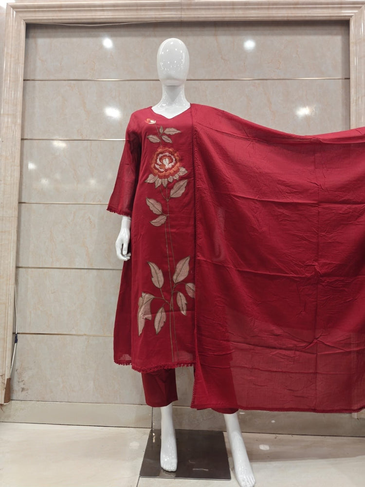 mul-cotton-a-line-embroidered-suit-set-maroon-1