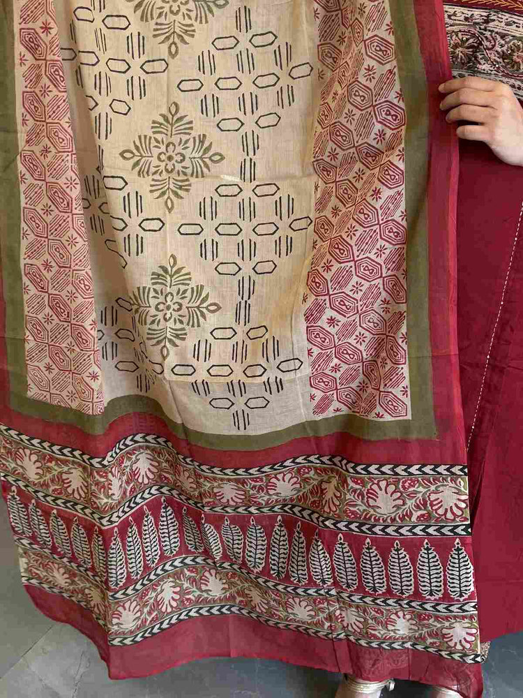 premium-cotton-angrakha-style-suit-set-with-ajrakh-patch-work-at-front-back-paired-with-mul-cotton-block-print-dupatta-cotton-ajrakh-pants-maroon-5