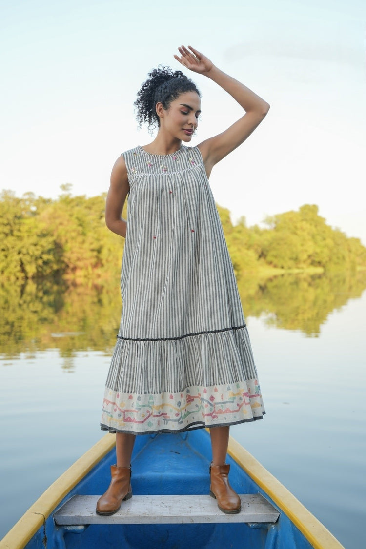 premium-cotton-jamdani-dress-with-mul-cotton-lining-pockets-grey-1