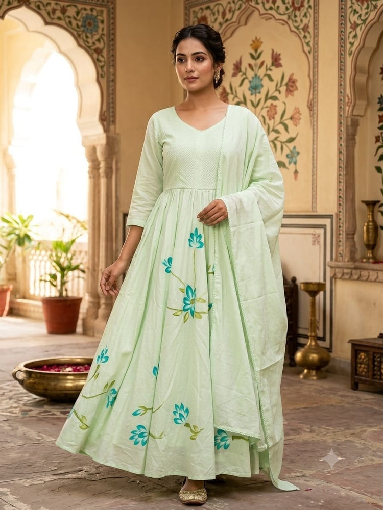 premium-mul-cotton-hand-brush-paint-anarkali-with-mul-cotton-lining-pastel-green-1