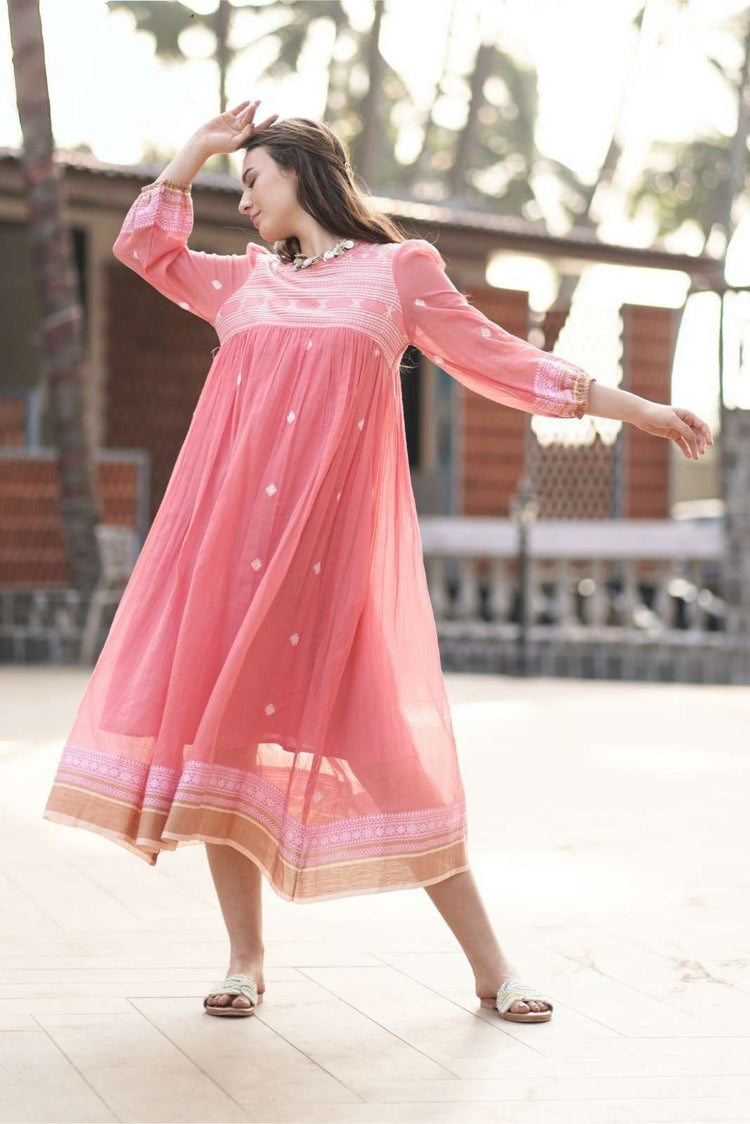 premium-mul-cotton-jamdani-dress-with-lining-pink-3