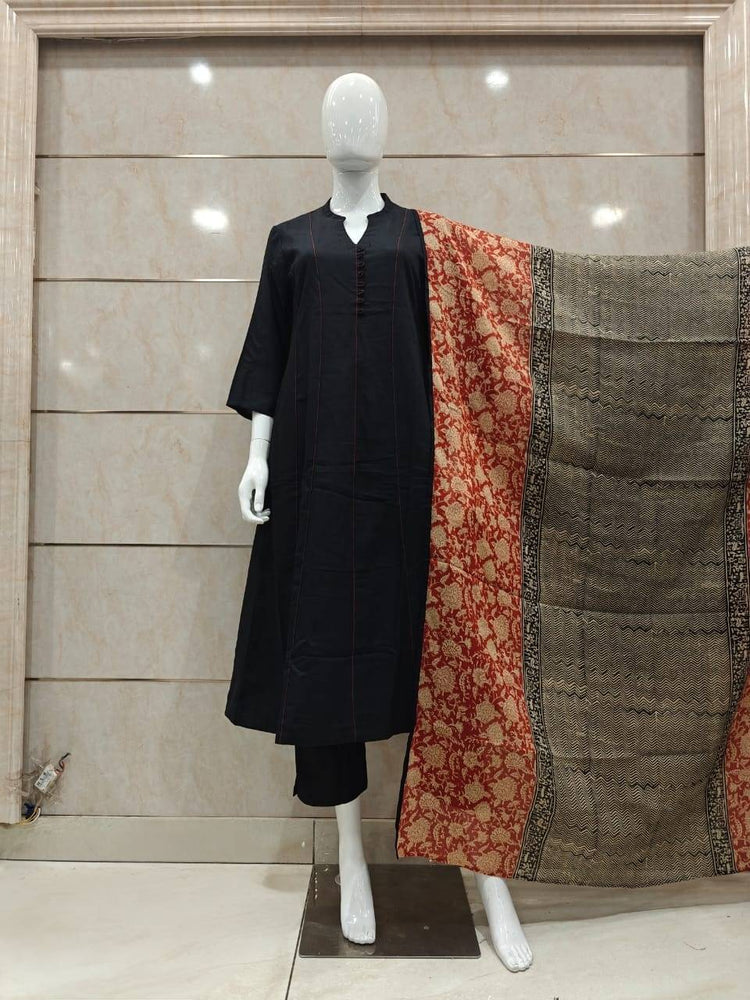 pura-cotton-a-line-suit-set-with-ahrakh-print-cotton-dupatta-black-1