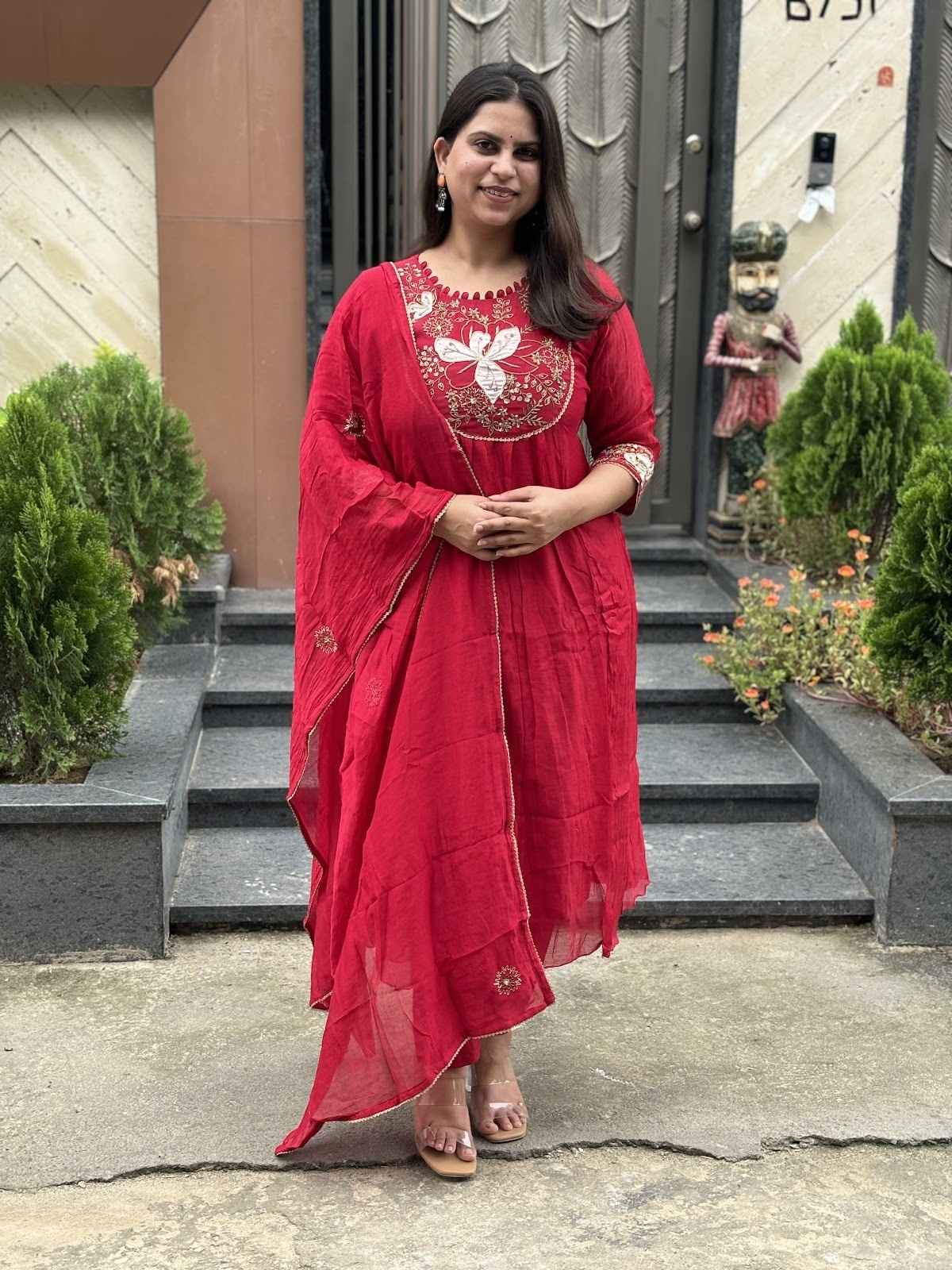 pure-bananas-mul-chanderi-hand-embroidered-a-line-suit-set-red-1