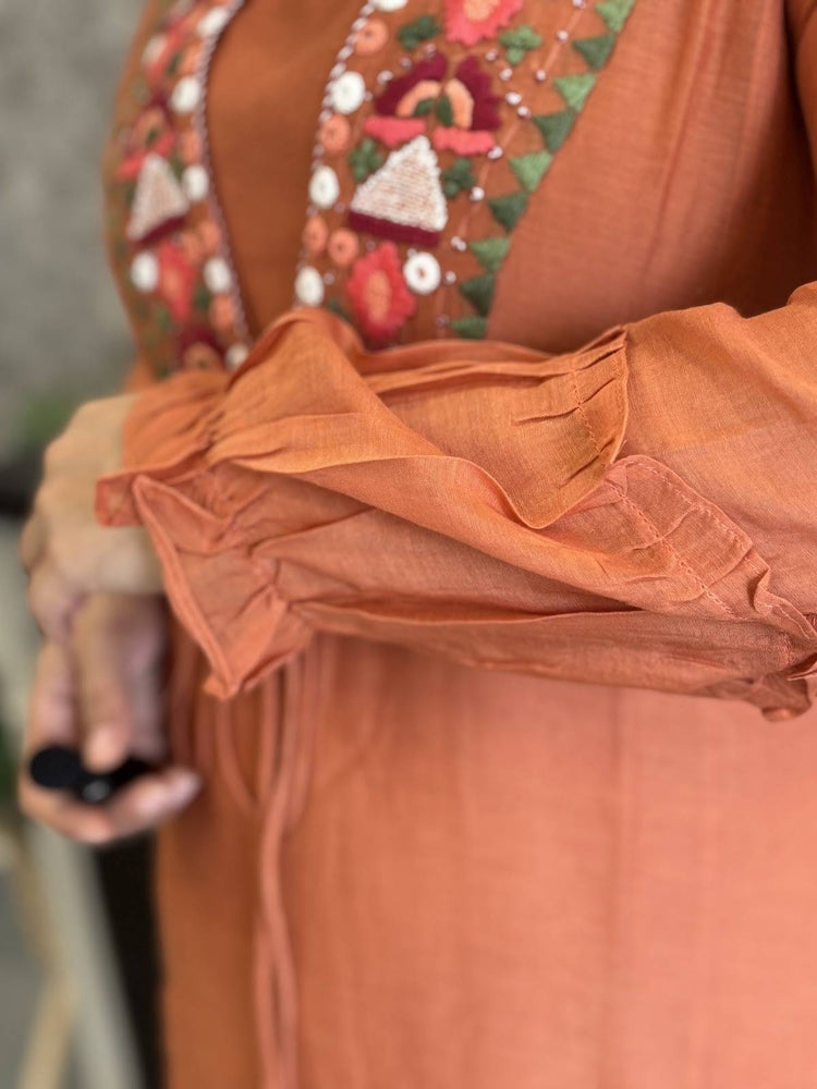 pure-bananas-mul-chanderi-hand-embroidered-dress-with-cotton-lining-rust-3