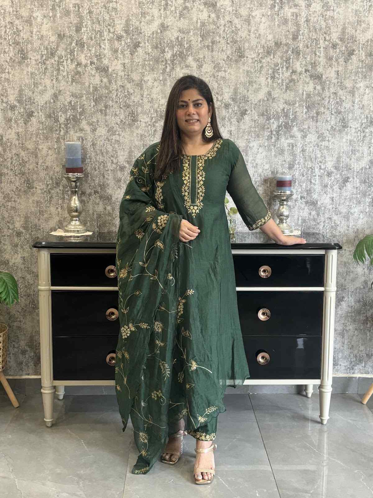 pure-banaras-mul-chanderi-a-line-suit-set-paired-with-pure-mul-chanderi-embroidered-dupatta-bottle-green-1