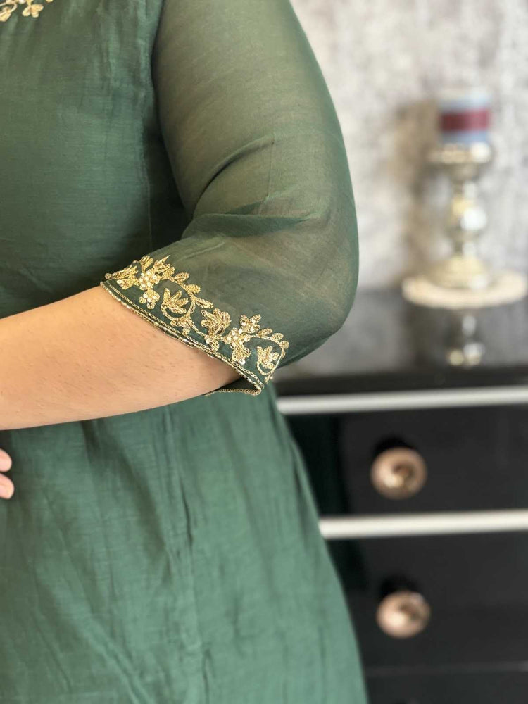 pure-banaras-mul-chanderi-a-line-suit-set-paired-with-pure-mul-chanderi-embroidered-dupatta-bottle-green-3
