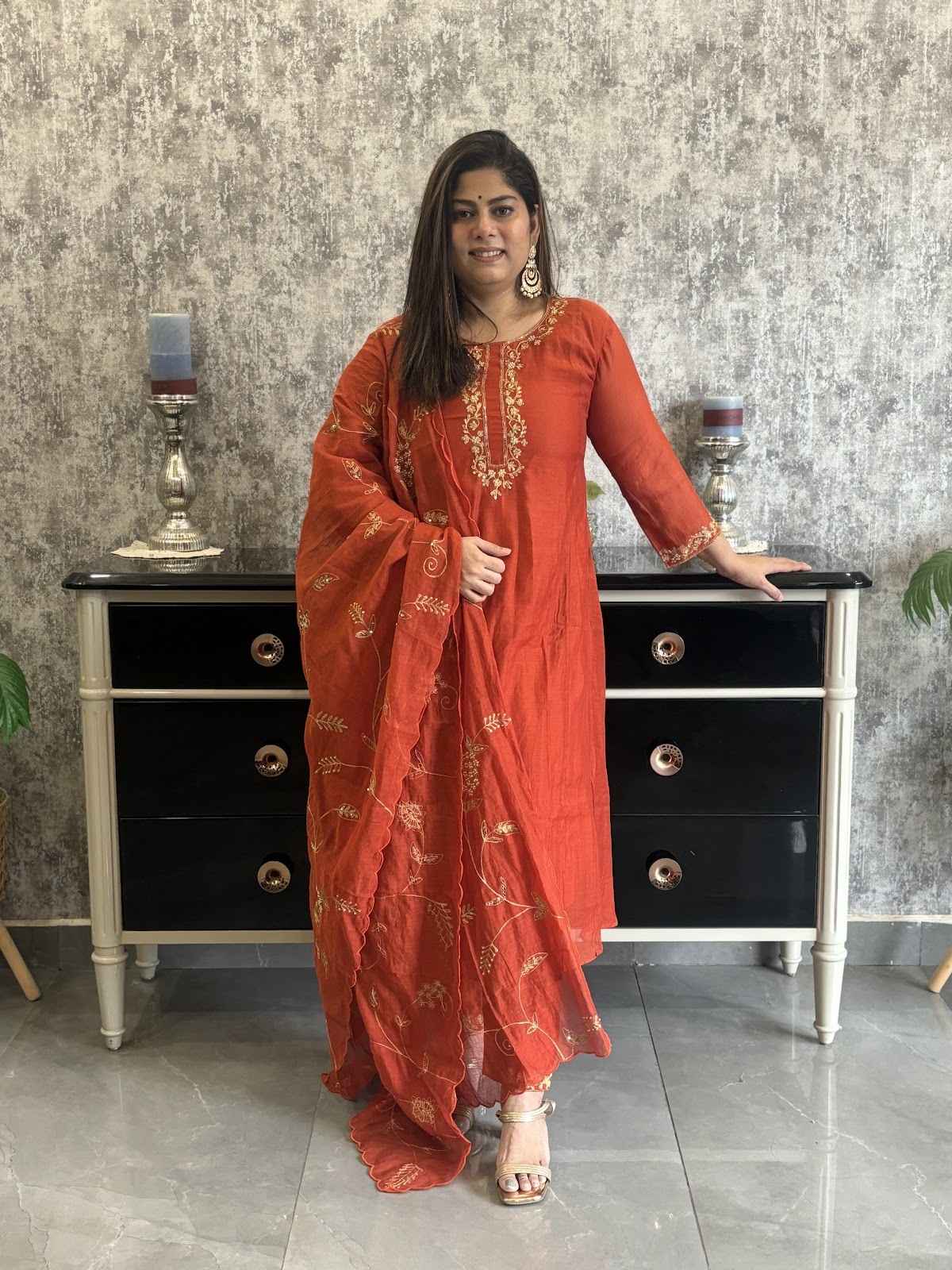 pure-banaras-mul-chanderi-a-line-suit-set-paired-with-pure-mul-chanderi-embroidered-dupatta-rust-1