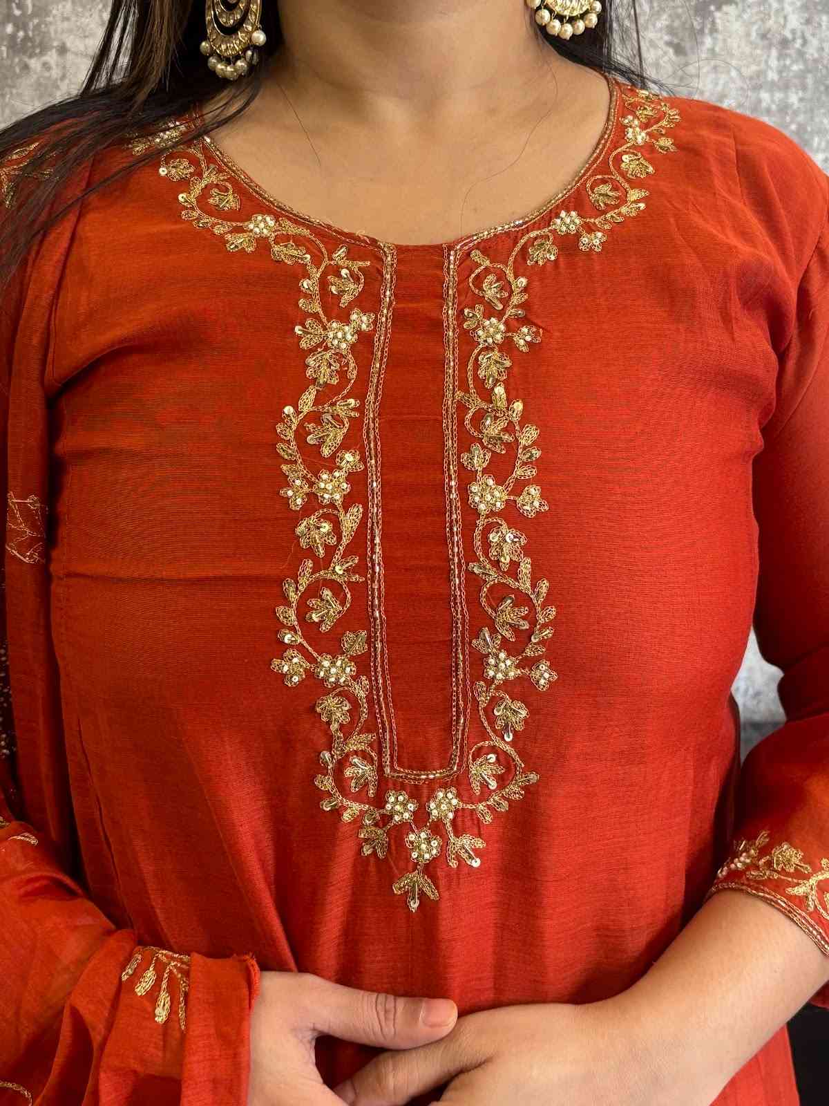 pure-banaras-mul-chanderi-a-line-suit-set-paired-with-pure-mul-chanderi-embroidered-dupatta-rust-2