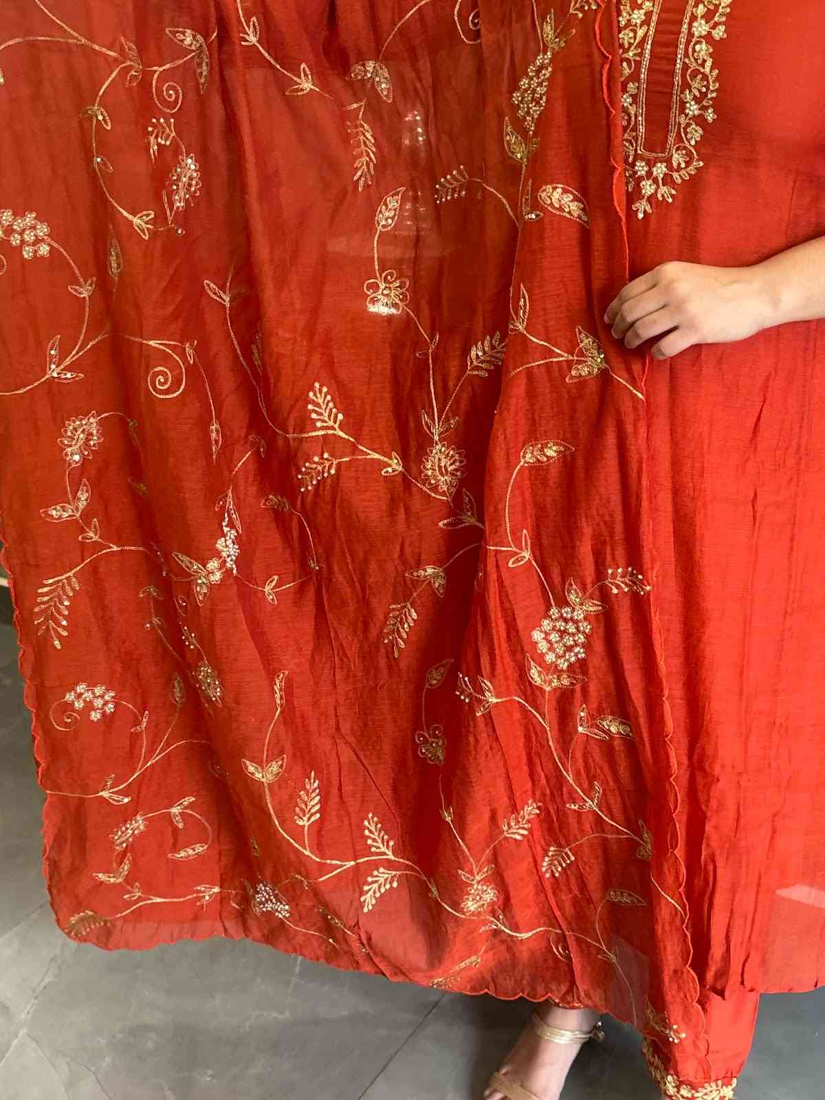 pure-banaras-mul-chanderi-a-line-suit-set-paired-with-pure-mul-chanderi-embroidered-dupatta-rust-5