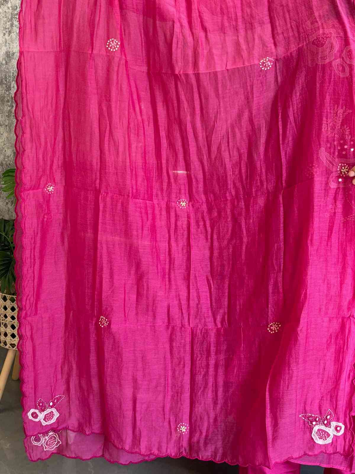 pure-banaras-mul-chanderi-appliqué-work-hand-embroidered-a-line-layered-suit-set-dark-pink-4