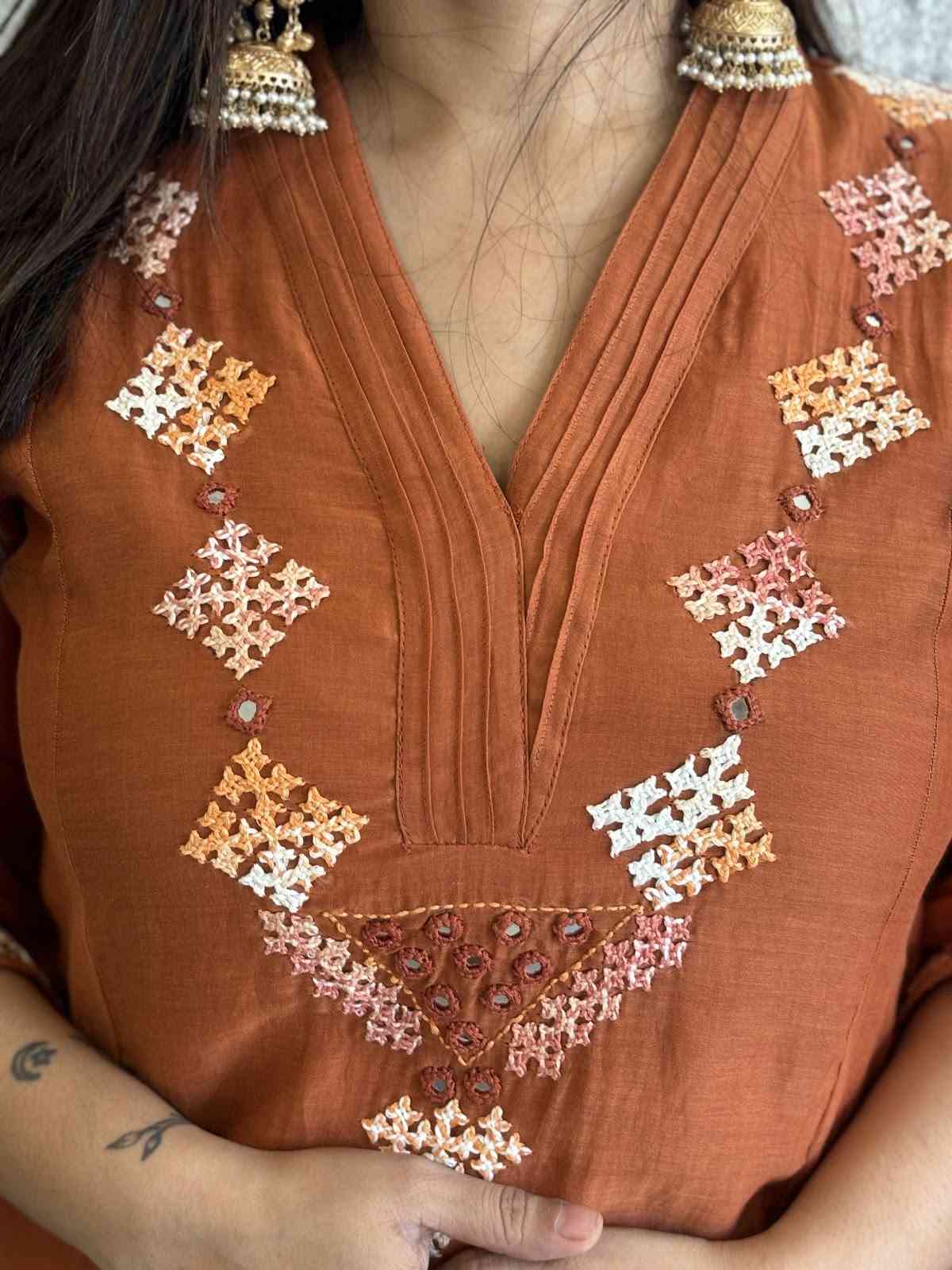 pure-banaras-mul-chanderi-hand-embroidered-a-line-suit-set-rust-2