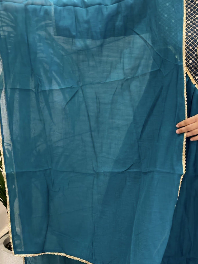 pure-banaras-mul-chanderi-hand-embroidered-a-line-suit-set-with-mul-cotton-lining-paired-with-mul-chanderi-dupatta-peacock-blue-4