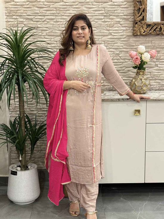 pure-chinon-hand-embroidered-a-line-suit-set-with-mul-cotton-lining-paired-with-chiffon-gota-work-dupatta-earthy-mauve-2