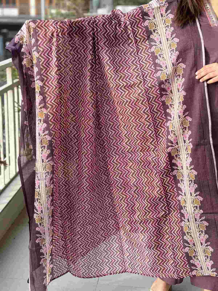 pure-cotton-a-line-embroidered-suit-set-paired-with-printed-kota-doria-dupatta-purple-4