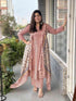 pure-cotton-anarkali-style-pant-set-with-mul-cotton-kalamkari-print-shrug-red-1