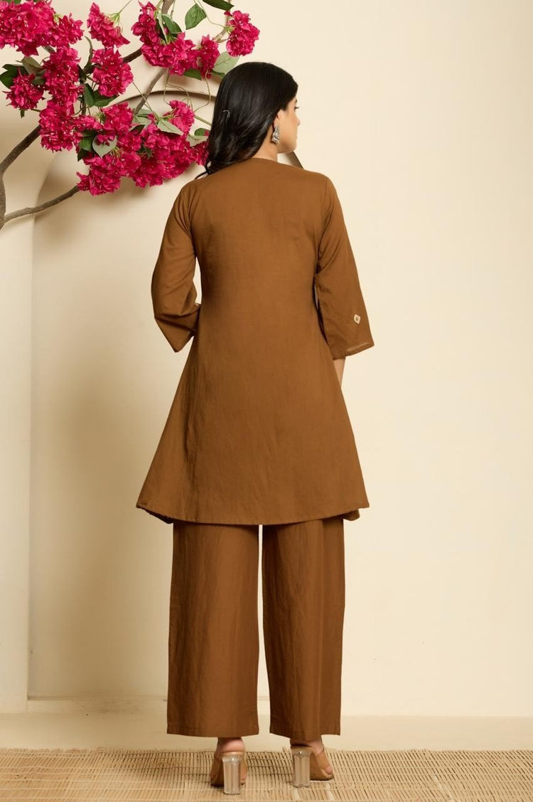 pure-cotton-embroidered-a-line-co-ord-set-brown-3
