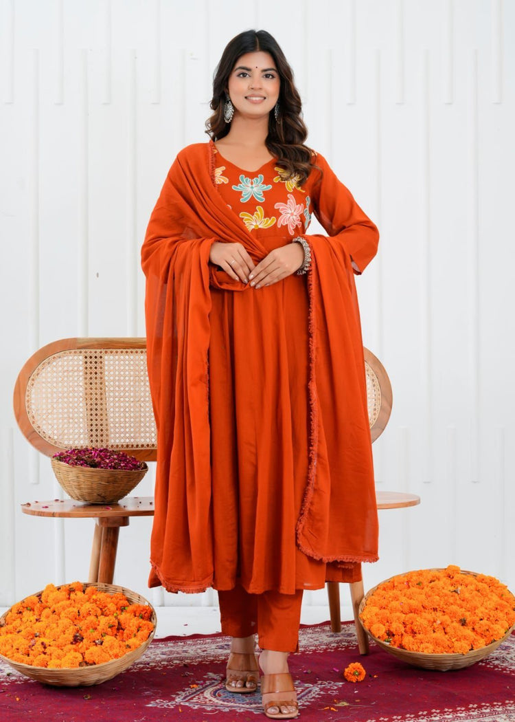pure-cotton-embroidered-anarkali-rust-3
