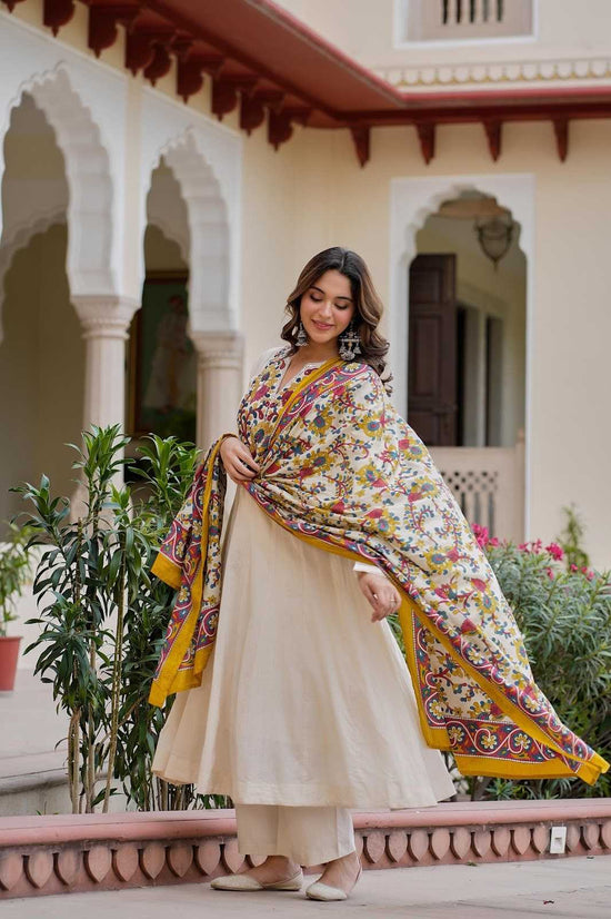 pure-cotton-embroidered-anarkali-with-lining-paired-with-kalamkari-cotton-dupatta-beige-2