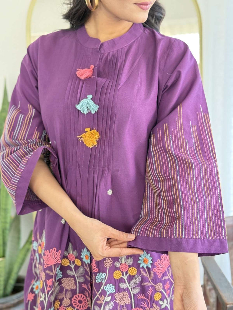 pure-cotton-embroidered-co-ord-set-with-tassels-purple-2