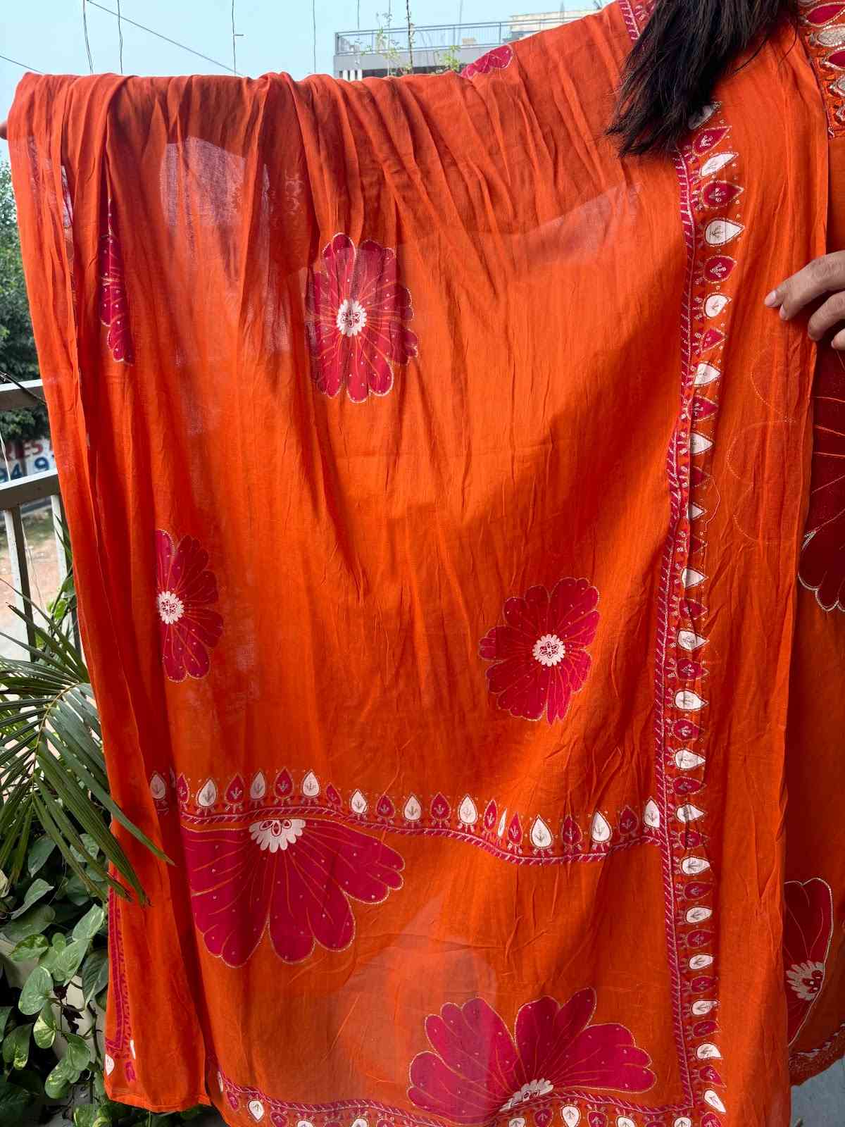 pure-cotton-embroidered-suit-set-with-tassels-on-sides-paired-with-mul-cotton-hand-painted-dupatta-orange-4