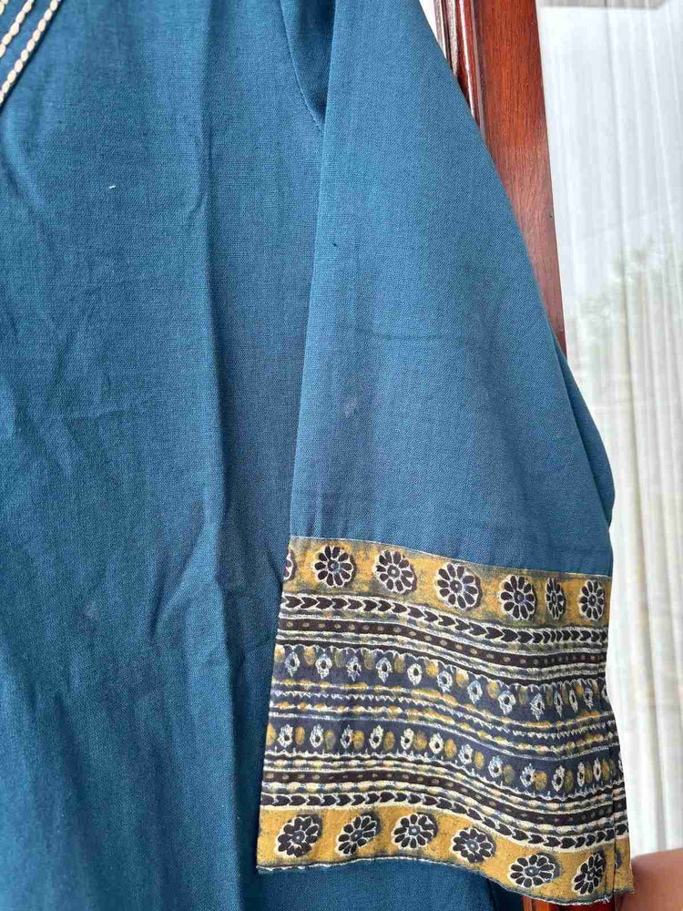 pure-cotton-flex-pant-set-with-ajrakh-patch-blue-3