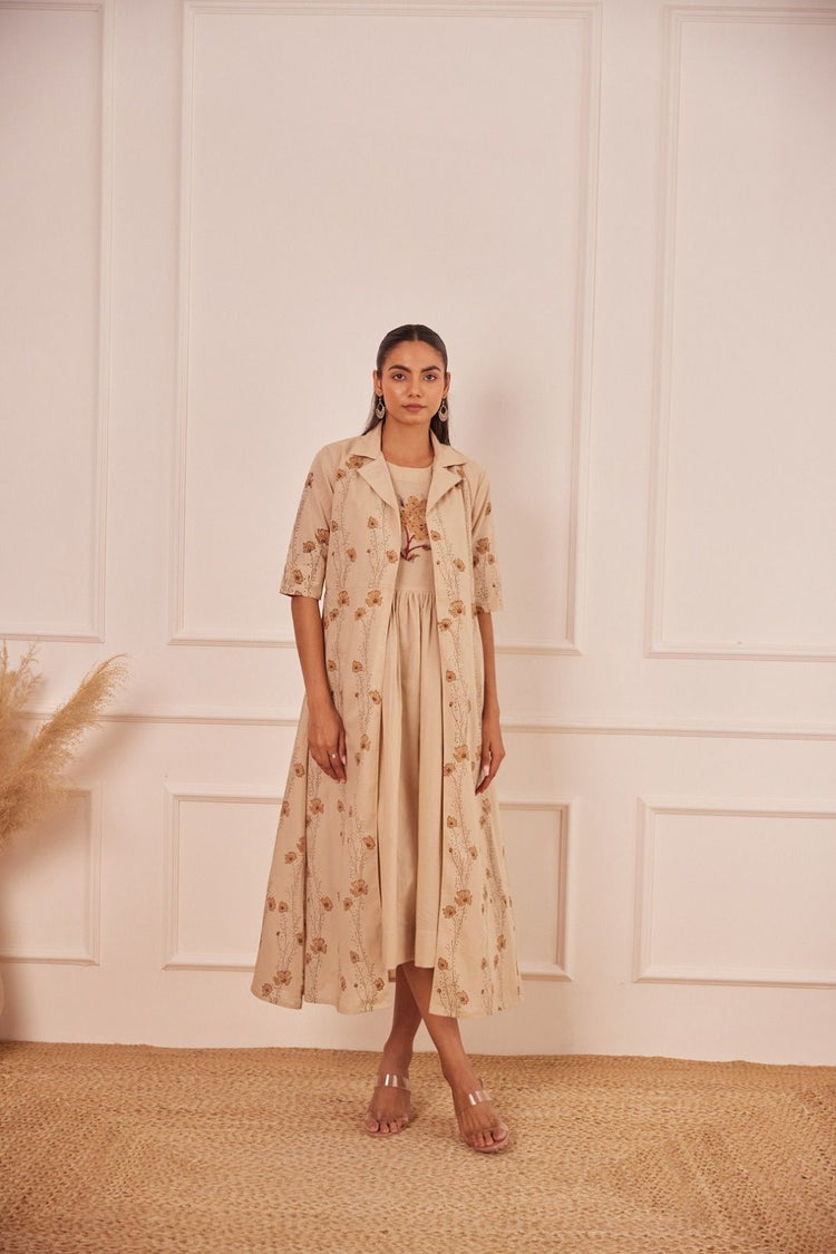pure-cotton-hand-block-print-hand-embroidered-shrug-style-dress-with-pockets-both-inner-shrug-light-brown-1