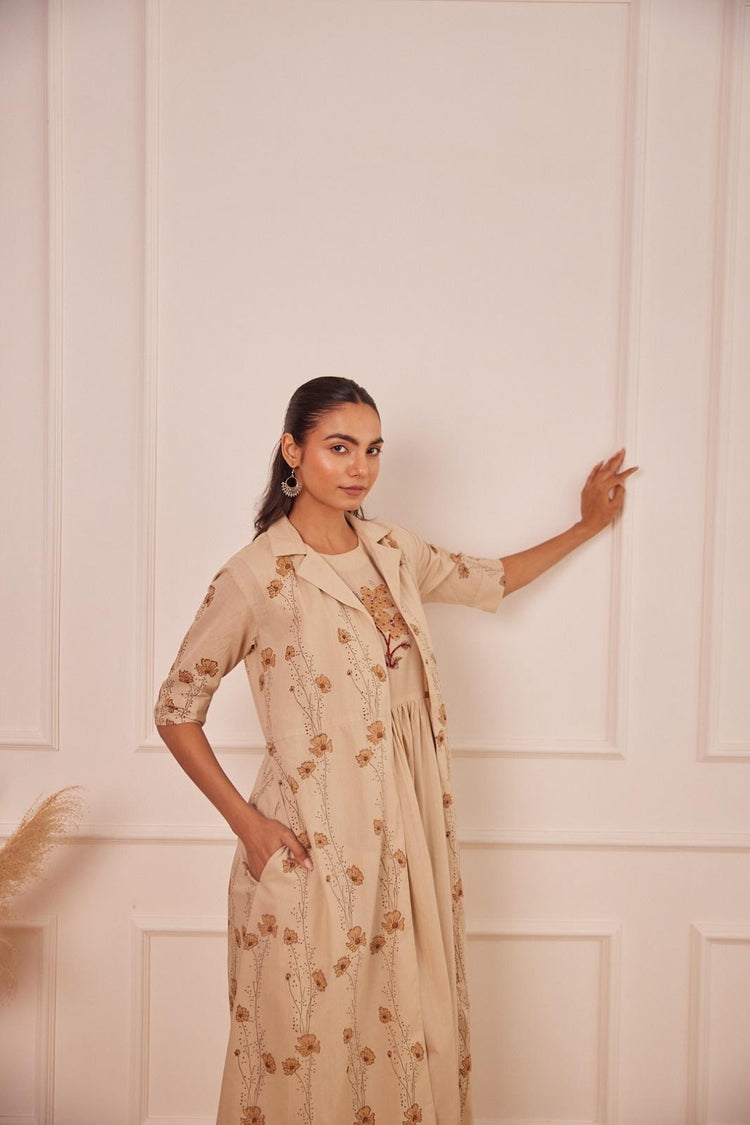 pure-cotton-hand-block-print-hand-embroidered-shrug-style-dress-with-pockets-both-inner-shrug-light-brown-2