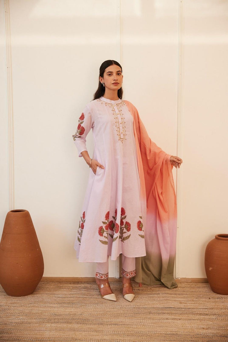 pure-cotton-hand-embroidered-hand-block-print-anarkali-with-separate-inner-multi-shade-dupatta-lavender-2