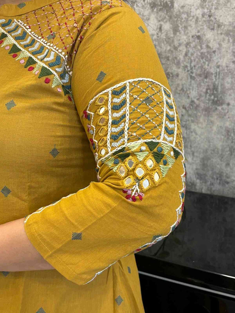 pure-cotton-handloom-jamdani-co-ord-set-with-hand-work-mustard-2