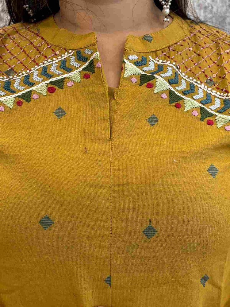 pure-cotton-handloom-jamdani-co-ord-set-with-hand-work-mustard-3
