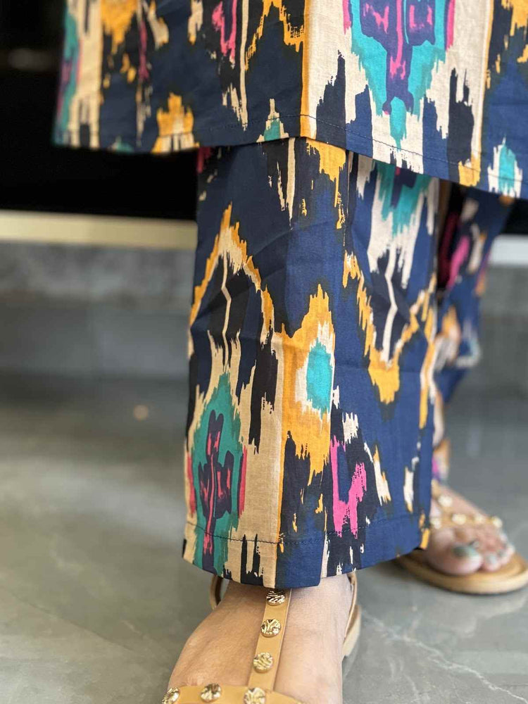 pure-cotton-ikkat-print-a-line-co-ord-set-blue-4