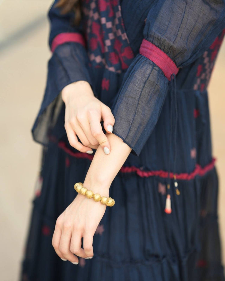 pure-cotton-jamdani-dress-with-both-side-pockets-navy-blue-4