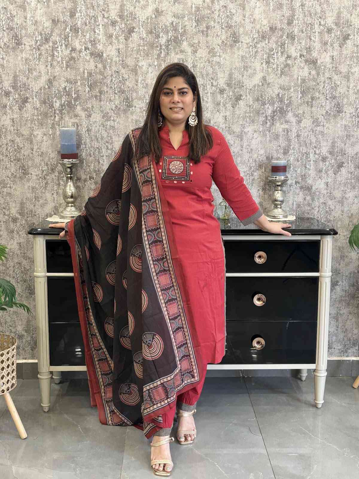 pure-cotton-mirror-work-straight-suit-set-maroon-1