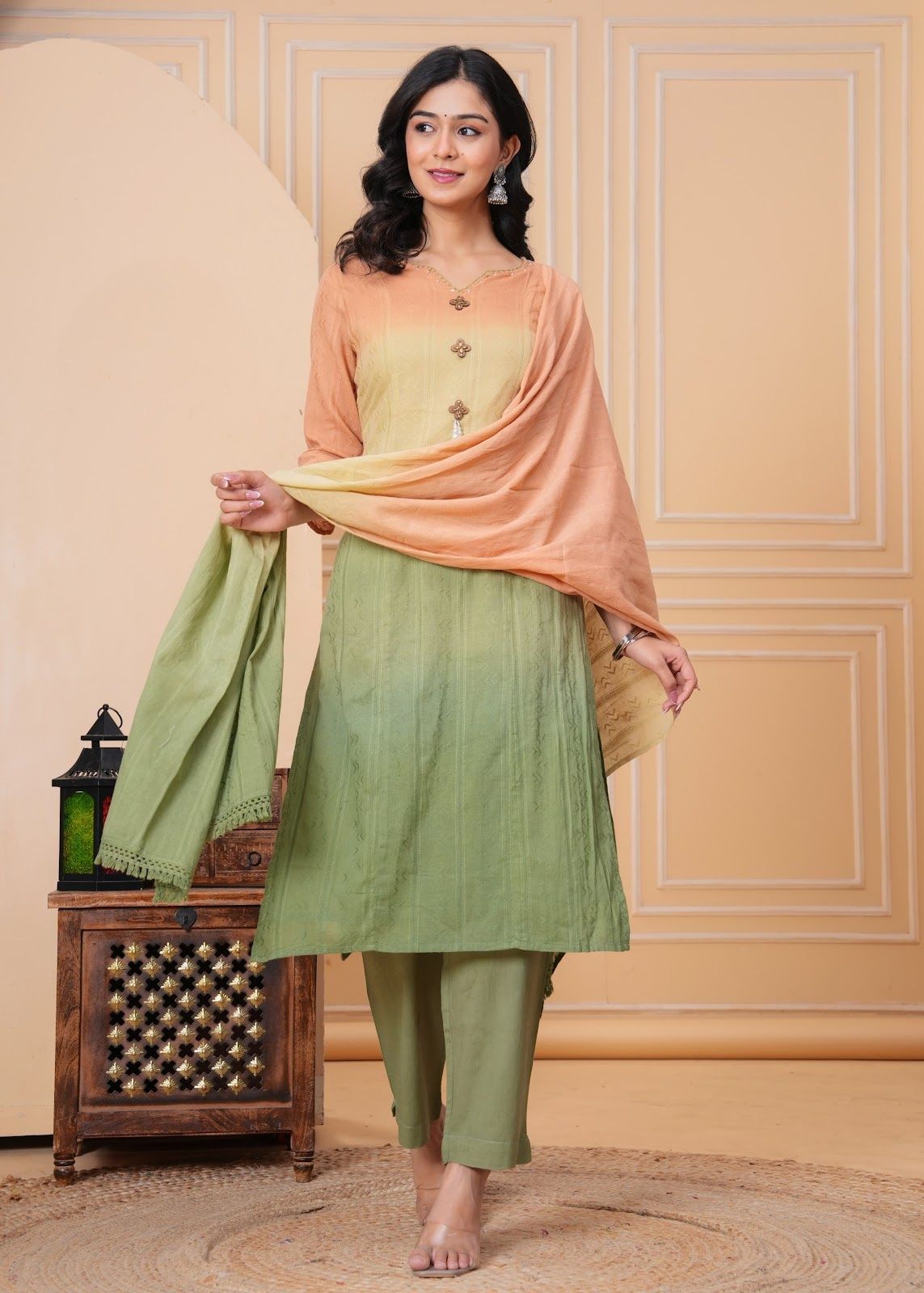 pure-cotton-ombre-shade-suit-set-green-1