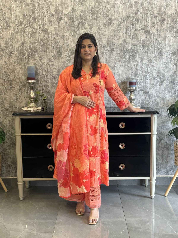 pure-cotton-schiffli-hand-embroidered-anarkali-with-croatia-lace-palazzos-paired-with-mul-cotton-digital-print-dupatta-orange-1