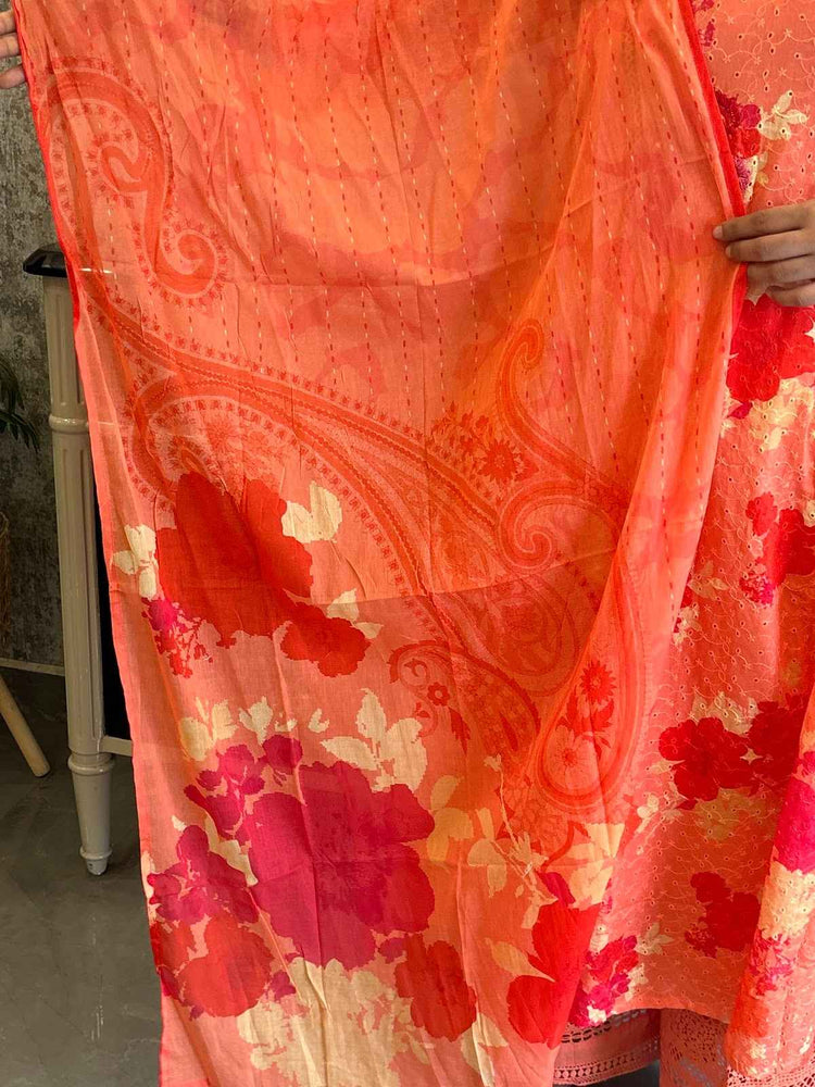 pure-cotton-schiffli-hand-embroidered-anarkali-with-croatia-lace-palazzos-paired-with-mul-cotton-digital-print-dupatta-orange-3