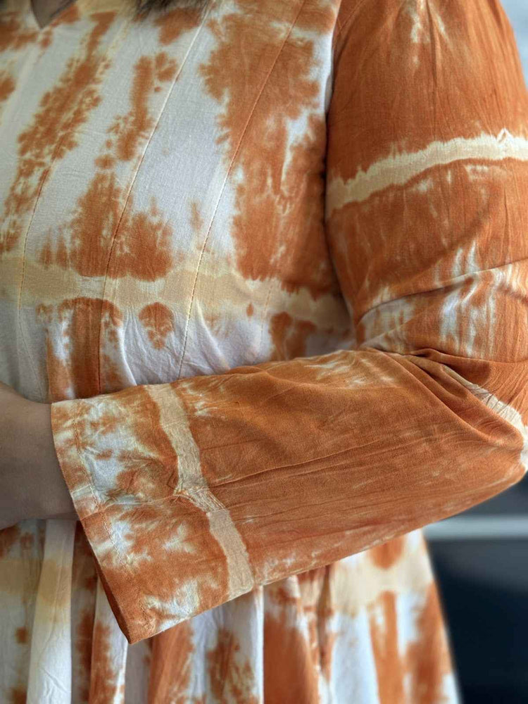 pure-cotton-shibori-print-anarkali-dress-with-side-pockets-rust-4