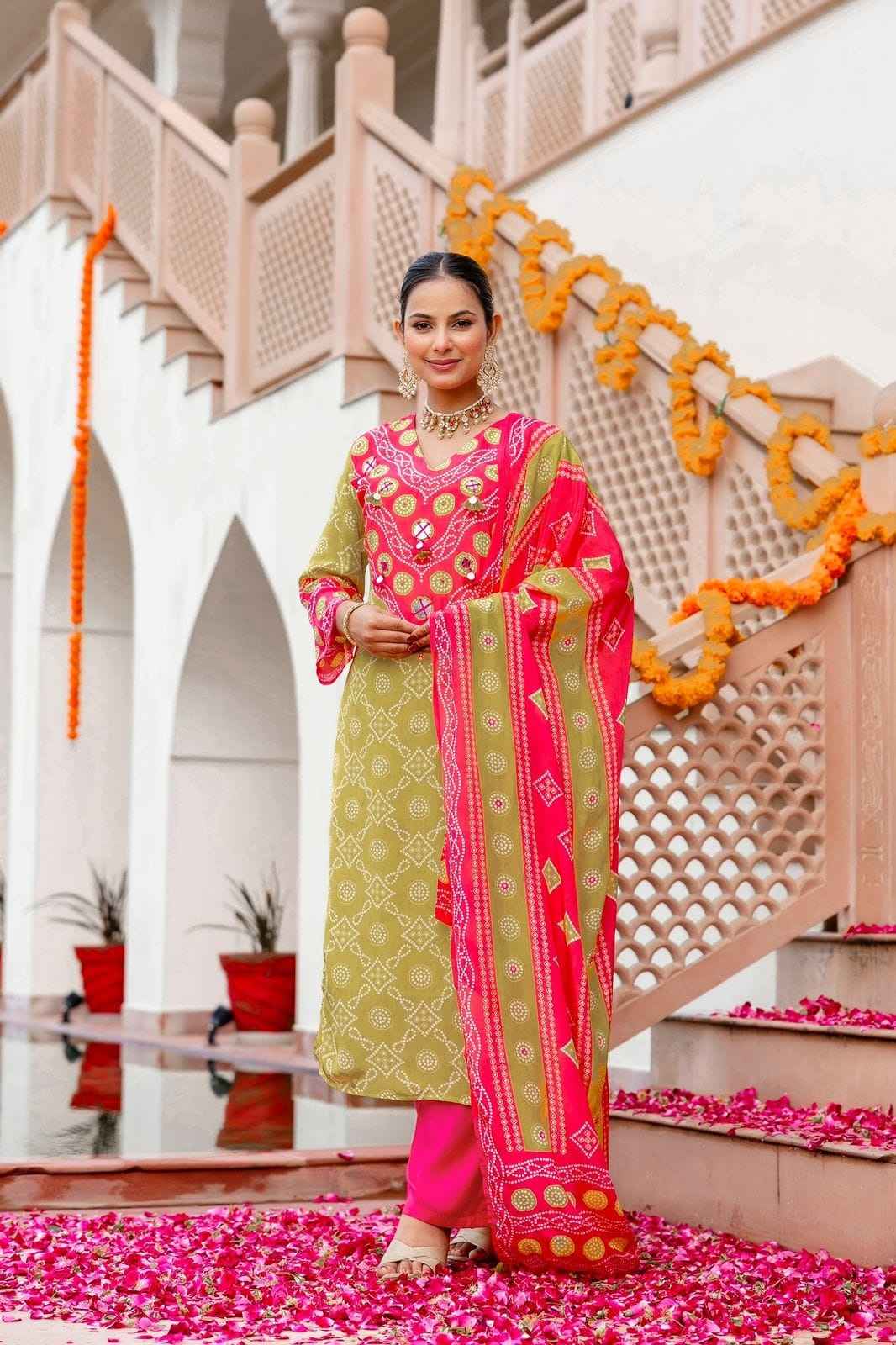 pure-crepe-bandhani-print-embroidered-suit-set-green-3