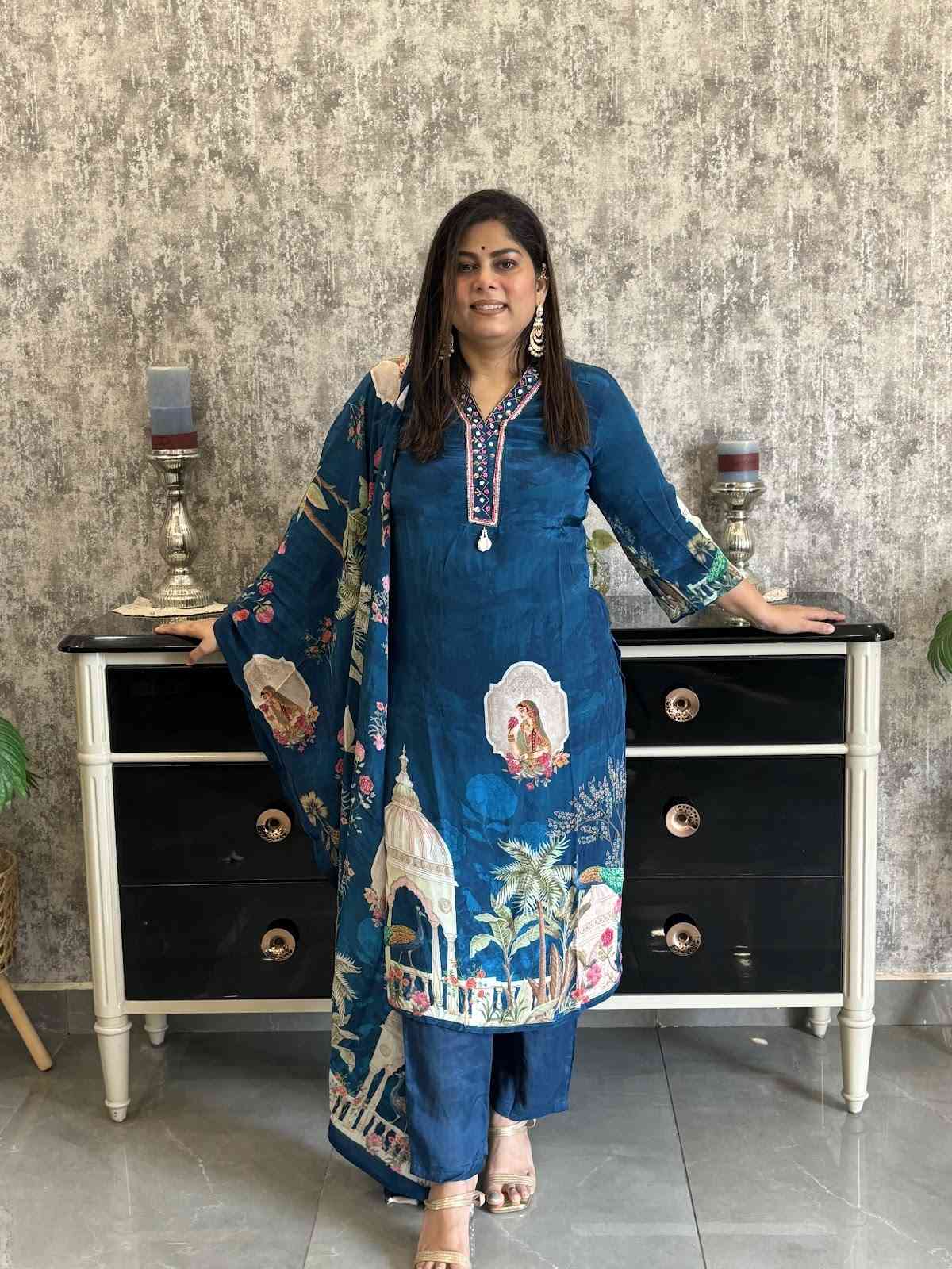 pure-crepe-digital-print-suit-set-with-hand-embroidered-neckline-royal-blue-1